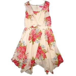 Betsey Johnson Dress Women Size 14 Pink Flowy